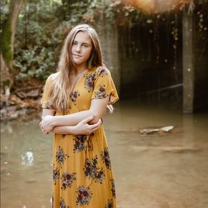 Pink and Sophie yellow long dress